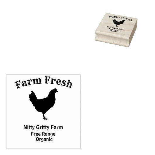 Tampons Encreurs Personnaliser le timbre d'oeuf de poulet pour peti (Tamponné)