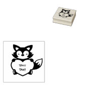 Tampons Encreurs Personnaliser - Little Fox Holding Heart (Tamponné)