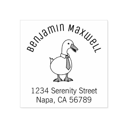 Tampons Encreurs Pet Duck Goose Necktie Arch Address (Impression)