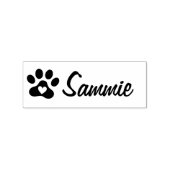 Tampons Encreurs Pet paw print with heart custom cat dog name (Impression)