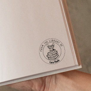 Tampons Encreurs Peterbald Cat, Livre De La Bibliothèque De