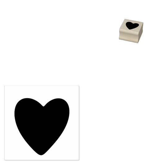 Tampons Encreurs Petit coeur de timbres en caoutchouc (Tamponné)