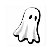 Tampons Encreurs Petit Fantôme Halloween Design Timbre en bois (Impression)