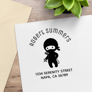 Tampons Encreurs Petit ninja tenant une étoile de lancer Adresse d'