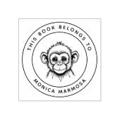 Tampons Encreurs Petit Singe Bébé Ce Livre Appartient Au Nom De L'E (Impression)