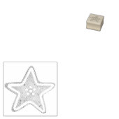 Tampons Encreurs Petit timbre en forme d'étoile de Noël doux (Tamponné)