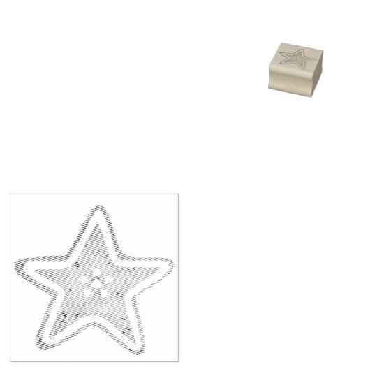 Tampons Encreurs Petit timbre en forme d'étoile de Noël doux (Tamponné)
