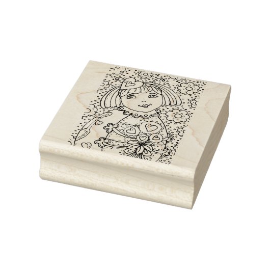 TAMPONS ENCREURS PETITE ÉCHELLE AVEC BOUQUET CARDIAQUE, BLANC (Tampon)