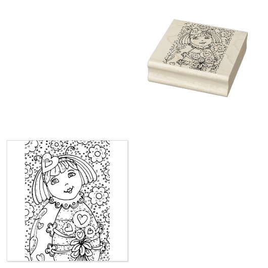 TAMPONS ENCREURS PETITE ÉCHELLE AVEC BOUQUET CARDIAQUE, BLANC (Tamponné)