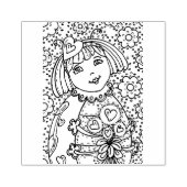 TAMPONS ENCREURS PETITE ÉCHELLE AVEC BOUQUET CARDIAQUE, BLANC (Impression)