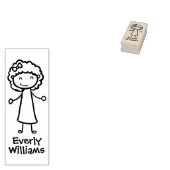 Tampons Encreurs Petite fille Timbre en caoutchouc personnalisé (Tamponné)