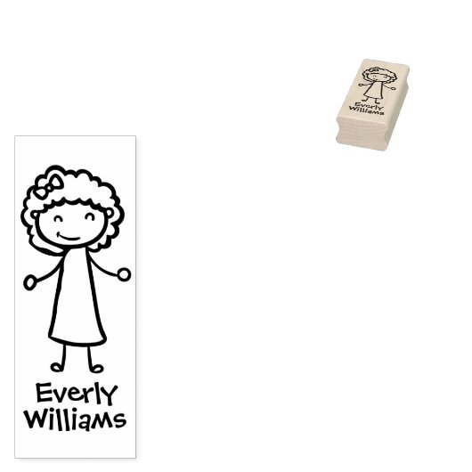Tampons Encreurs Petite fille Timbre en caoutchouc personnalisé (Tamponné)