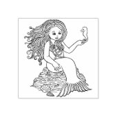 Tampons Encreurs Petite sirène avec Timbre en caoutchouc de cheval  (Impression)