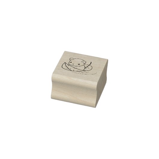 Tampons Encreurs Petite souris flottante sur une feuille 2 (Tampon)