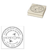 Tampons Encreurs Petites abeilles Dainty Honeycomb Étiquette Timbre (Tamponné)