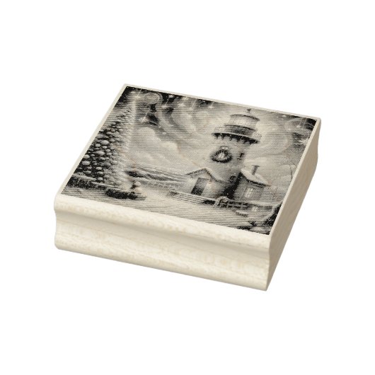 Tampons Encreurs Phare de Noël Arbre Nautique Bleu Côtier (Tampon)