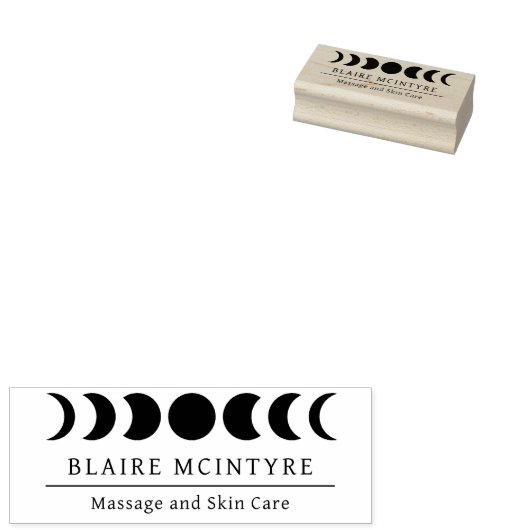 Tampons Encreurs Phases Lune Moderne Élégante Entreprise (Tamponné)