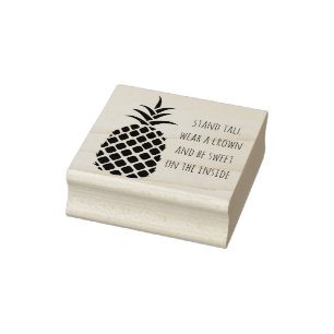 Tampons Encreurs Pied d'ananas personnalisé grand porter une couron
