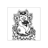 TAMPONS ENCREURS PIG VOLANT, BÂTIMENT EN CAOUTCHOUC À FLEURS (Impression)