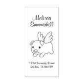 Tampons Encreurs Pig volant - Piglet avec adresse d'ailes (Impression)