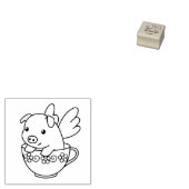 Tampons Encreurs Pig volant - Piglet avec ailes dans une Teacup 2 (Tamponné)