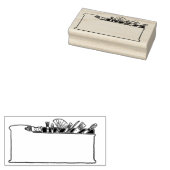 Tampons Encreurs Pinceaux Art Nouveau Étiquette ou papeterie (Tamponné)