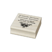 Tampons Encreurs Pine Cone Noël Retour Adresse Timbre en caoutchouc (Tampon)