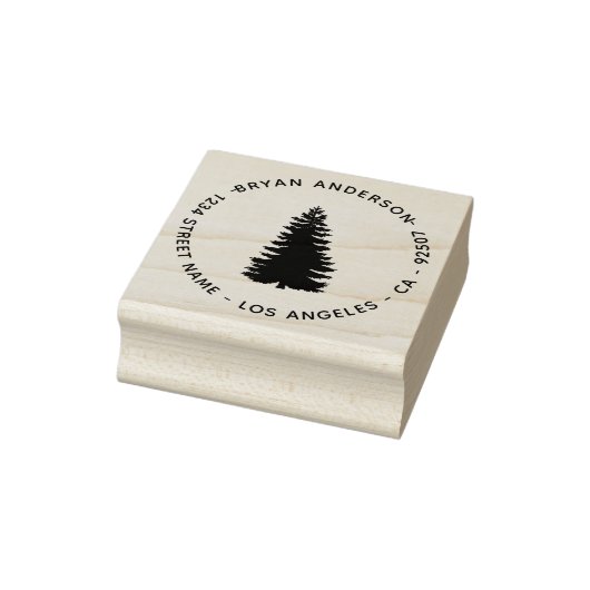 Tampons Encreurs Pine Tree Adresse de retour Timbre en caoutchouc (Tampon)