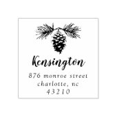 Tampons Encreurs Pinecone | Adresse de retour Timbre de 2 pouces (Impression)