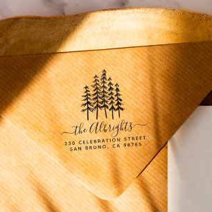 Tampons Encreurs Pines Custom Nom de famille Signature Adresse de r