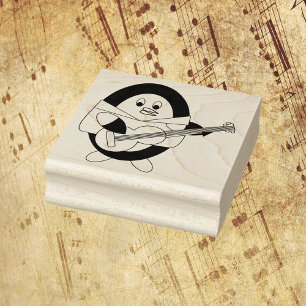 Tampons Encreurs Pingouin Jouer de la guitare mignonne