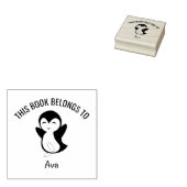 Tampons Encreurs Pingouin joyeux Ce livre appartient à Nom (Tamponné)