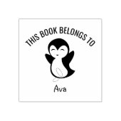 Tampons Encreurs Pingouin joyeux Ce livre appartient à Nom (Impression)