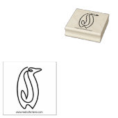 Tampons Encreurs Pingouin minimaliste d'art en ligne (Tamponné)
