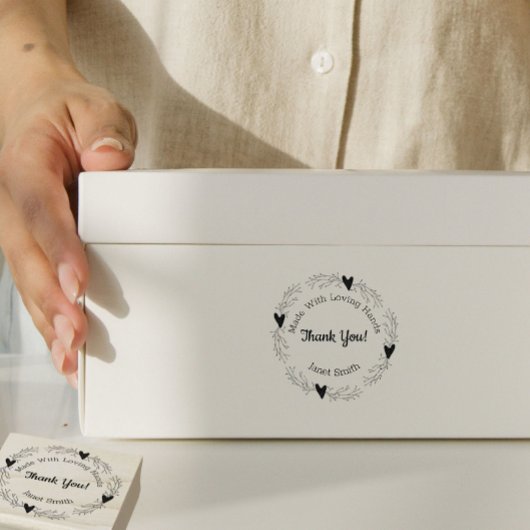 Tampons Encreurs Pip Berrry Merci d'affaires Timbre d'art en bois