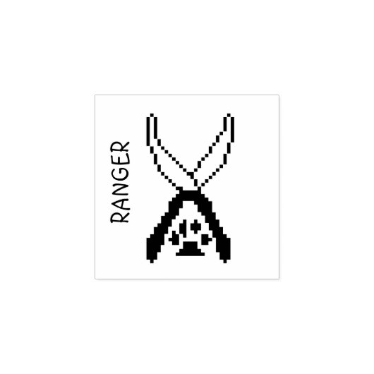 Tampons Encreurs Pixel Art D&D Classe Icon Ranger (Impression)