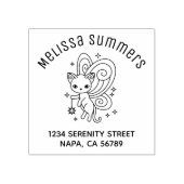 Tampons Encreurs Pixie Cat Fairy Wings Kitten Arch Address (Impression)