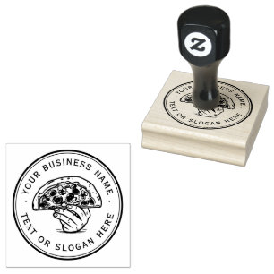 Tampons Encreurs pizza Custom Business Logo Large