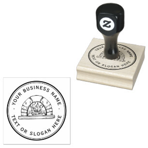 Tampons Encreurs pizza Custom Business Logo Large
