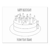 Tampons Encreurs Plan de gâteau d'anniversaire (Impression)