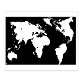 Tampons Encreurs Plan du monde Timbre de conception du continent (Impression)