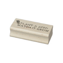 "Plante a Seed, Watch it Grow" Timbre en caoutchou