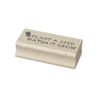 Tampons Encreurs "Plante a Seed, Watch it Grow" Timbre en caoutchou