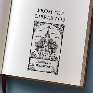 Tampons Encreurs Plaque de réservation Fairy Castle sur mesure