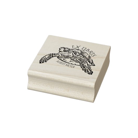 Tampons Encreurs Plaque de réservation personnalisée Turtle Ex Libr (Tampon)