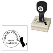 Tampons Encreurs Plaque d'enregistrement de chat de la bibliothèque (Tamponné)