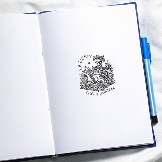 Tampons Encreurs Plaque d'enregistrement du crâne des bibliothèques