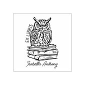 Tampons Encreurs Plaque d'enregistrement moderne Ex Libris Owl (Impression)