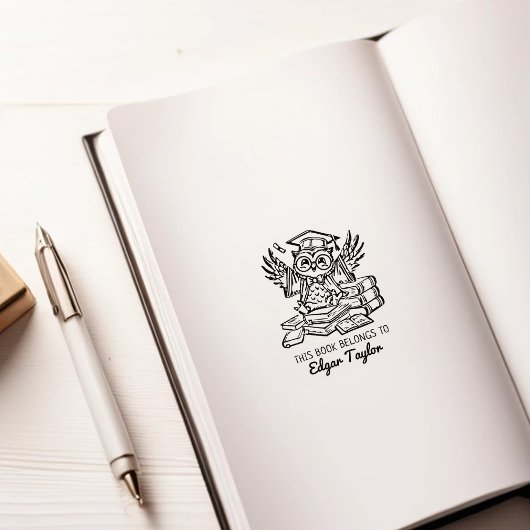 Tampons Encreurs Plaque d'enregistrement personnalisée de la Chouet