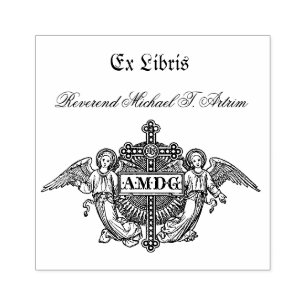 Tampons Encreurs Plat de livre latin de gloriam de Dei de majorem